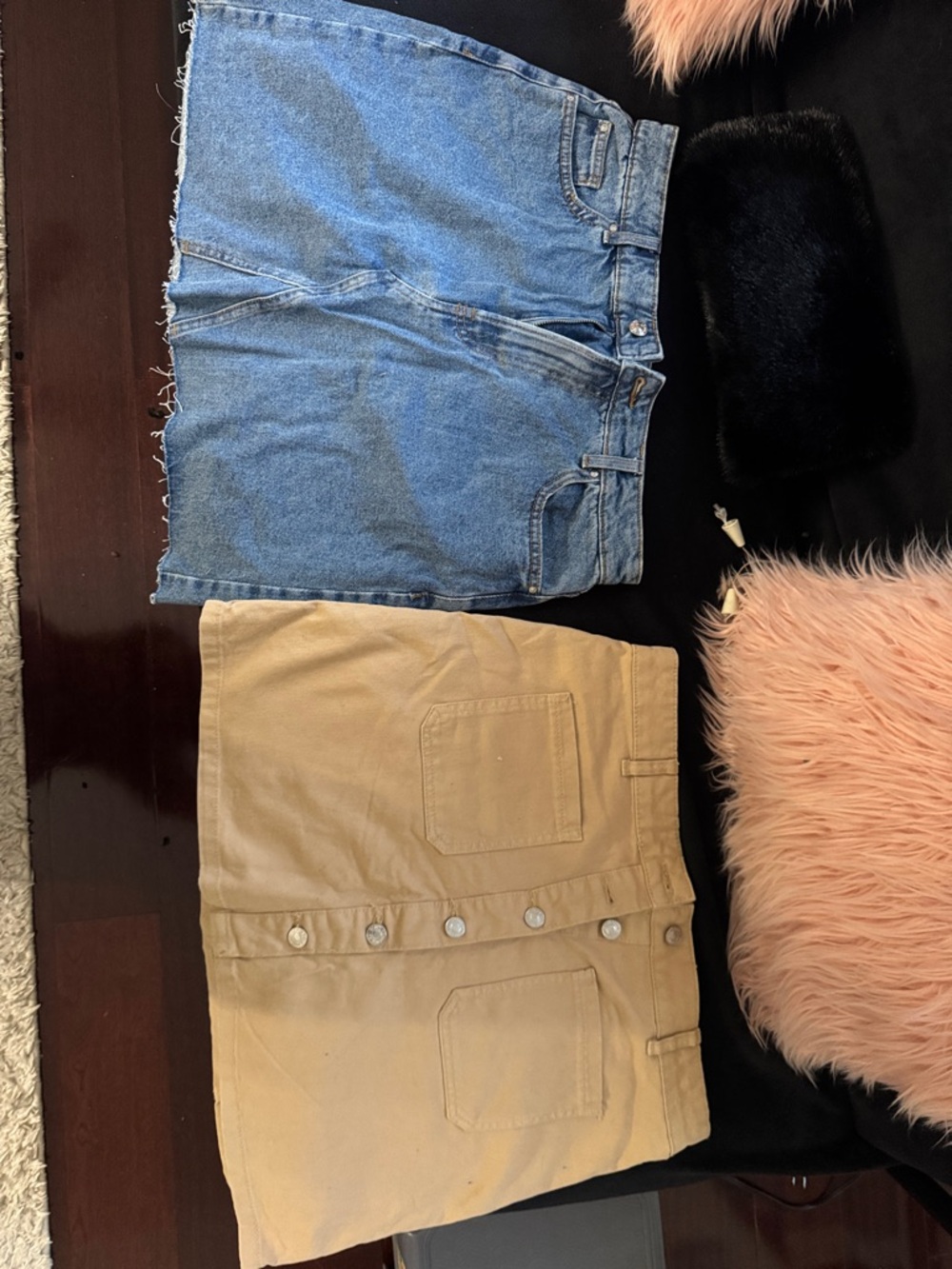 Denim&Co Blue Denim and Tan Skirt Set -  Bottoms